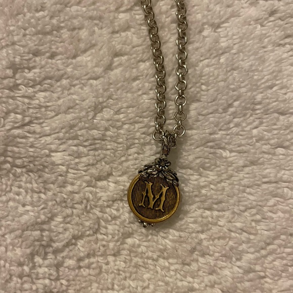 M pendant vintage looking necklace - Picture 1 of 6